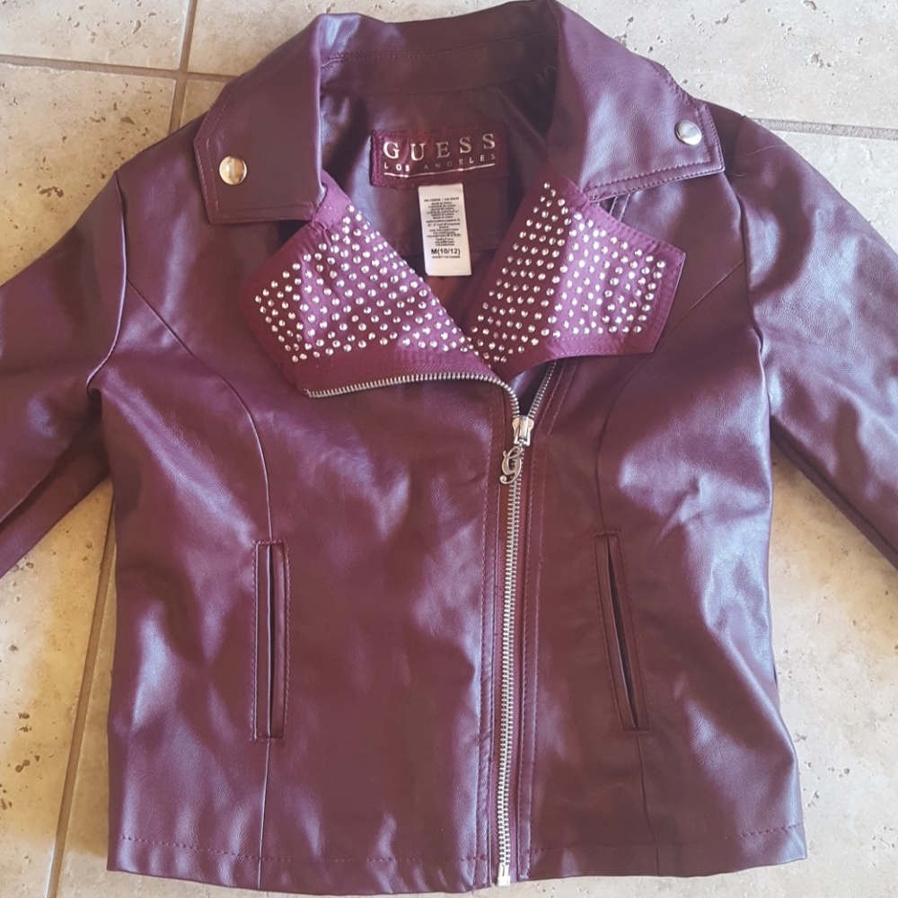 3/$30 Guess jacket maroon so cute